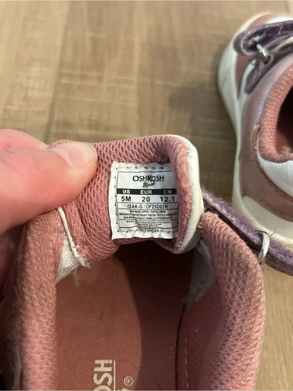 OshKosh B'gosh White, Pink and Purple Kids Sneakers